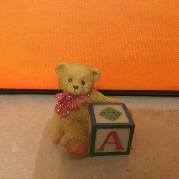 Cherished Teddies Bear With ABC “A” Block. - Picture 2 of 8